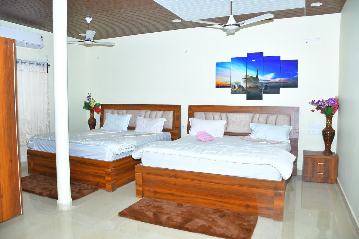 Family room with two beds at Myra Golden Beach Resort near Vodarevu Beach
